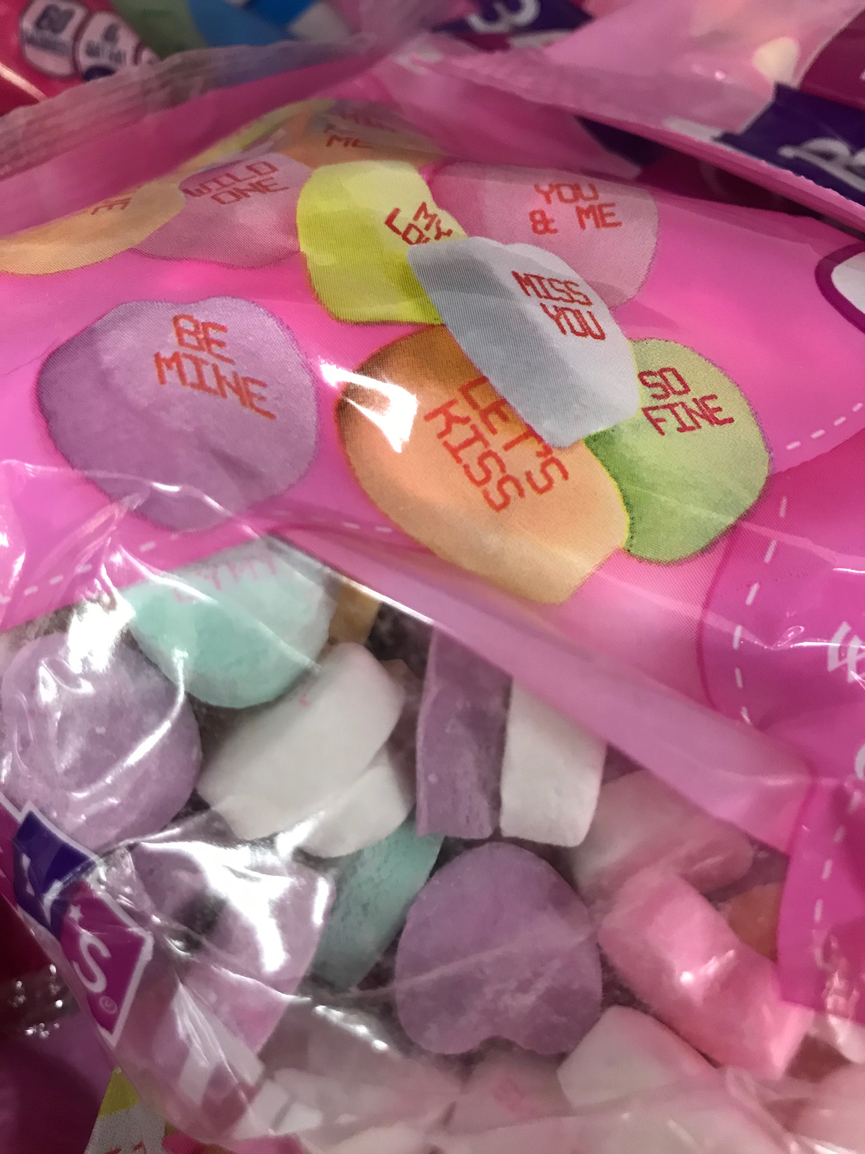 Valentines day candy conversation hearts