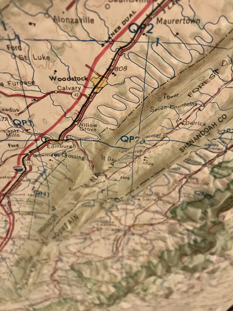 close up shot of a 3-D map