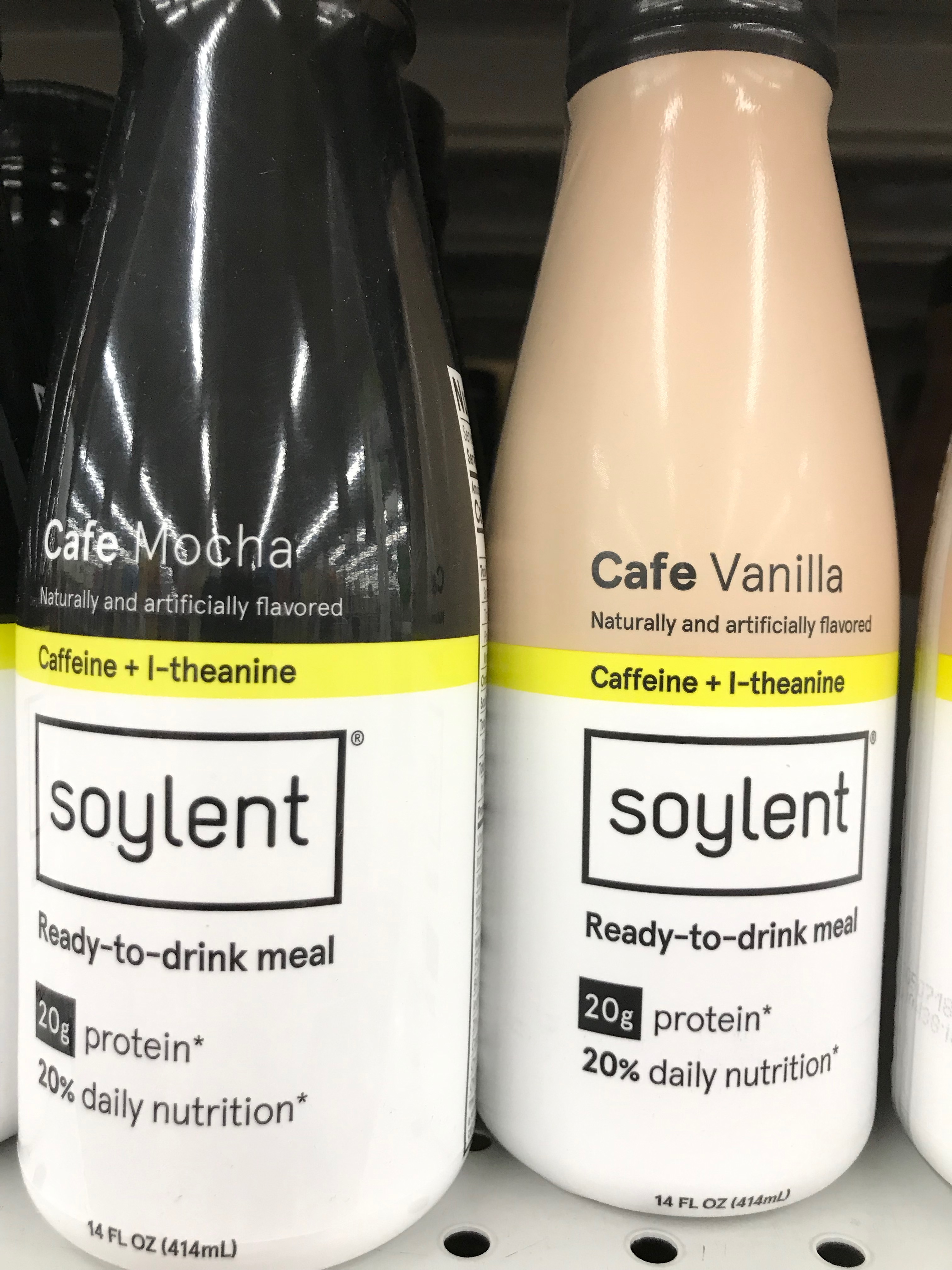 2 bottles of SOYLENT a ready-to-drink meal.