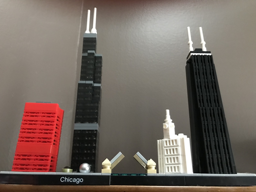 Lego model of Chicago skyline